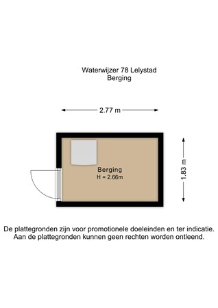 Floorplan - Waterwijzer 78, 8224 AS Lelystad